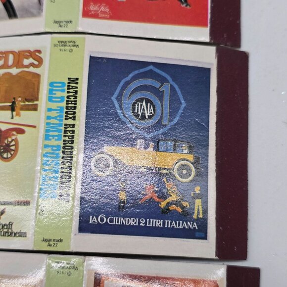Vintage Old Tyme Posters Matches Box Collection 3 Boxes Includes 6 Original Imag - Picture 5 of 8